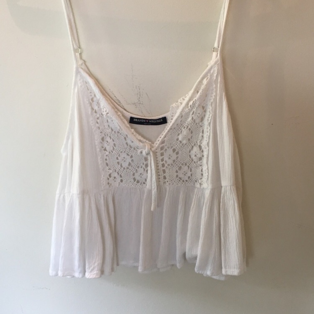 Brandy Melville white tank top.